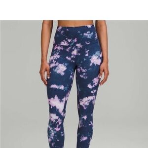 Lululemon HR Align Pant 28” Tie Dye Mineral Navy Size 4